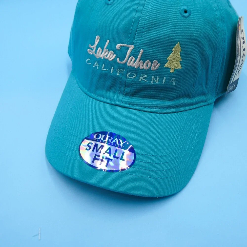 Lake Tahoe Hat Small Fit Boys Girls Youth Blue‎ Baseball Cap Nature California
